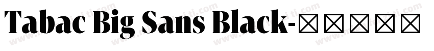 Tabac Big Sans Black字体转换